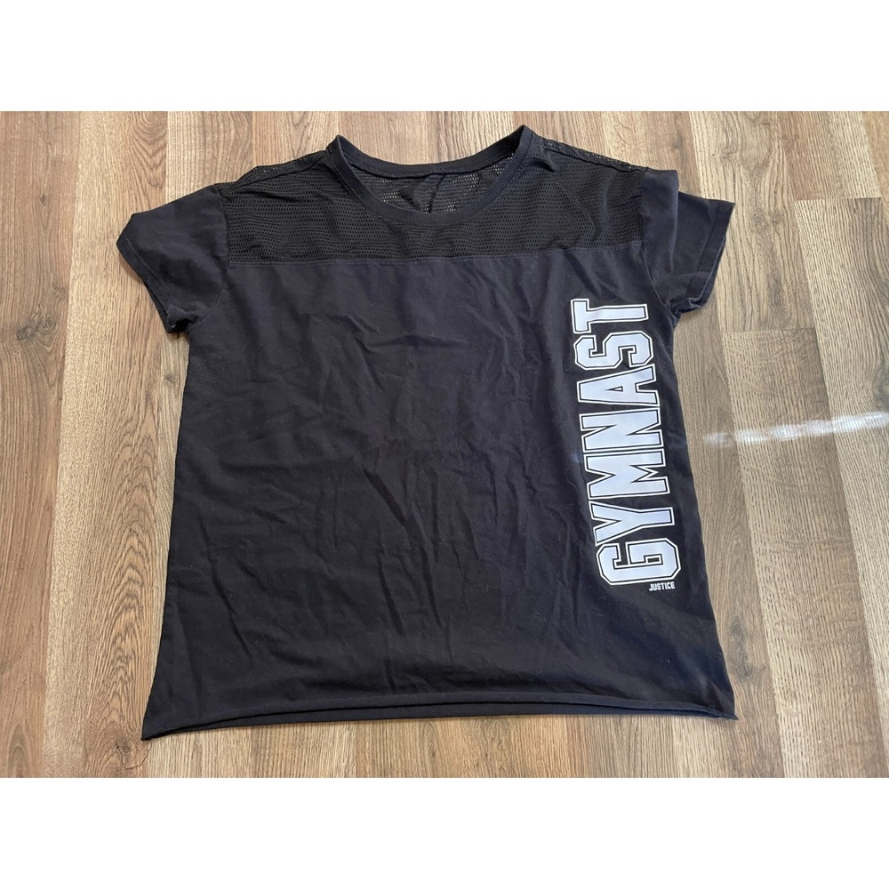 Justice Active Shirt, Women's Size 20, Black, Activewear, See Through